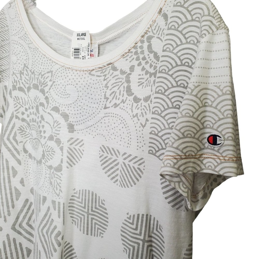 Champion NWT Womens Size XL Shirt Tee Hi Low Hem Short Sleeves European Fit - Picture 4 of 7